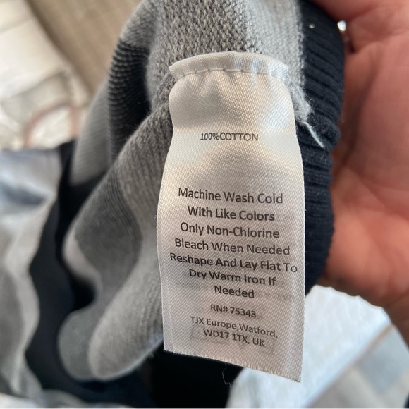 FREDERIK ANDERSON COPENHAGEN Striped Crewneck Pullover Cotton Sweater Medium - Picture 4 of 4